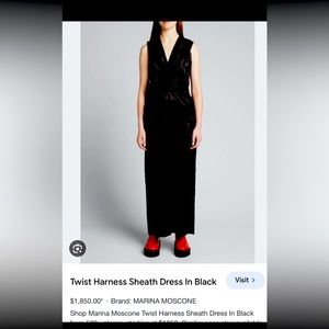 Twist Harness Sheath Dress In Black size s new